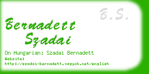 bernadett szadai business card